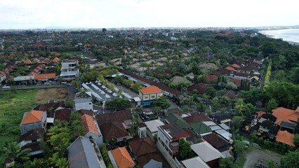 Bali, Indonesia - November 7, 2022: The Streets of Seminyak, Canggu, Kuta and Ubud