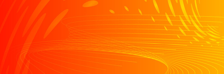 Wall Mural - abstract orange background with lines circle and halftone effect