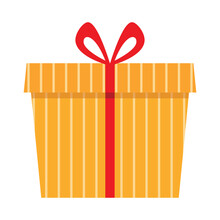 Yellow Gift Box Clipart Icon Animated Vector For Celebration Surprise