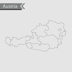 Poster - map of Austria