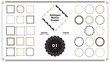 レトロでヴィンテージなクラシックアンティークフレームデザイン01　飾り枠のイラスト素材