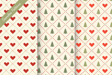 Wall Mural - christmas patterns set