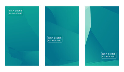 Poster - Aquamarine gradient abstract background set. Vector illustration. EPS 10.