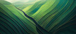 Leinwandbild Motiv Abstract green landscape wallpaper background illustration design with hills and mountains