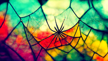 Colored Spider Web