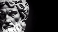 3D Rendered Illustration Of The Sculpture Of Socrates. The Greek Philosopher. Socrates Is A Central Figure In The History Of Ancient Greek Philosophy.