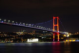 bosphorus bridge at night
