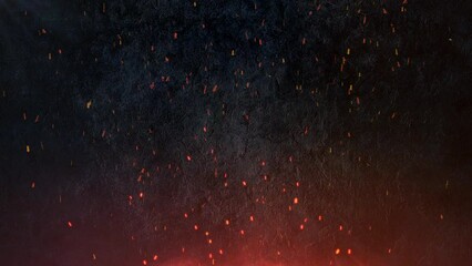 Video of sparks flying against the background of a stone wall