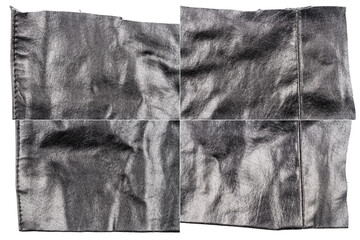 Wall Mural - Collection of black leather textures