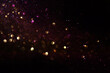 Leinwandbild Motiv background of abstract glitter lights. gold and black. de focused