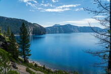 Scenery Of Cleetwood Cove At Crater Lake National Park, US