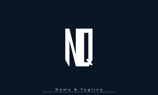 Alphabet letters Initials Monogram logo NQ , QN
