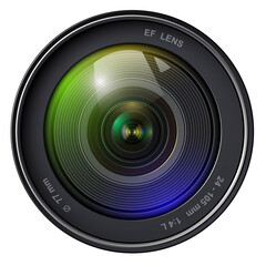 Poster - Camera photo lens 3D realistic icon isolated.