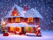 Winter Weihnachten, skurrile surreale Kunst, Hintergrund, Illustration, digitale Kunst