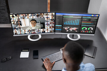 Poster - Video Conference Business Call. African Conferencing