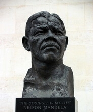 Nelson Mandela Bust, London United Kingdom.