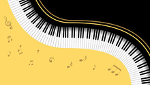 Abstract Piano Keys Music Keyboard Instrument Song Melody Vector Design Style