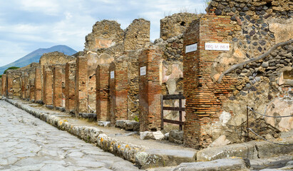 Wall Mural - Ruins of Pompeii near Naples, Italy