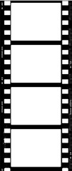 film strip icon isolated on transparent background. tape photo film strip frame, video film strip ro