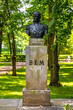 © Art Media Factory - XIX century statue of Jozef Bem military general and writer in Royal Baths Lazienki Krolewskie park in Ujazdow district of Warsaw in Poland