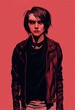 Ai-generated illustration of an emo boy