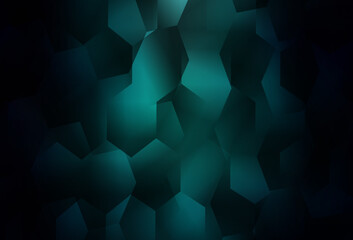 Wall Mural - Light Green vector template in hexagonal style.