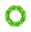 Zielony nieudekorowany wieniec ilustracja green wreath illustration