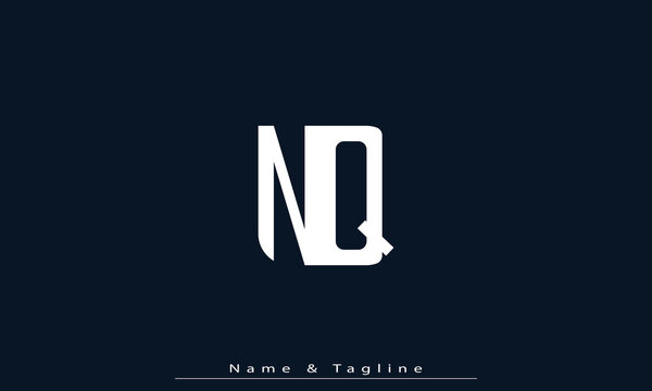 Alphabet letters Initials Monogram logo NQ , QN