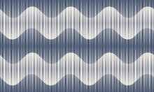 Abstract Art Seamless Geometric Background With Vertical Lines. Optical Illusion With Waves And Transition.