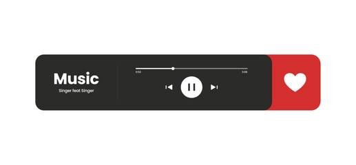 Layout for creating music page for UX and UI design.
