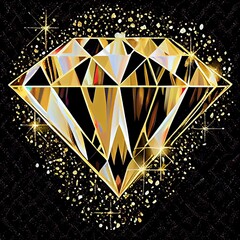 Poster - gold bright sparkling diamond festive glitter for christmas