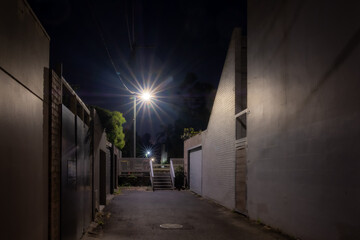 Wall Mural - backstreet at night