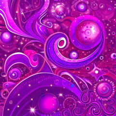 Poster - Bright abstract violet background with glitter