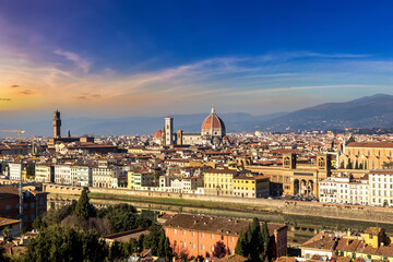 Fototapete - Panoramic view of Florence