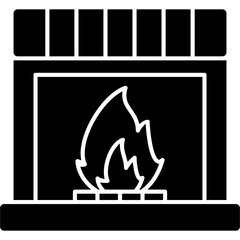 Sticker - Fireplace Icon