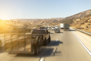 trucks on highway