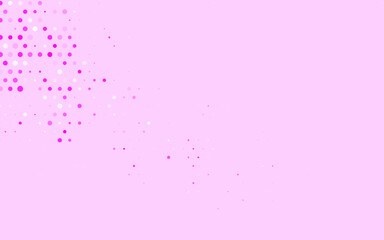 Poster - Light Pink vector Abstract illustration with colored bubbles in nature style.