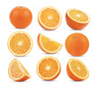 © supamas - Set of orange fruit isolated on transparent png