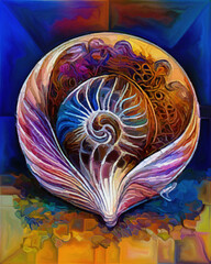 Wall Mural - Unfolding of Nautilus