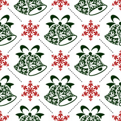 Wall Mural - Christmas ornaments  with cannabis leaves seamless  pattern