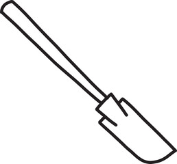 Hand Drawn pastry spatula illustration