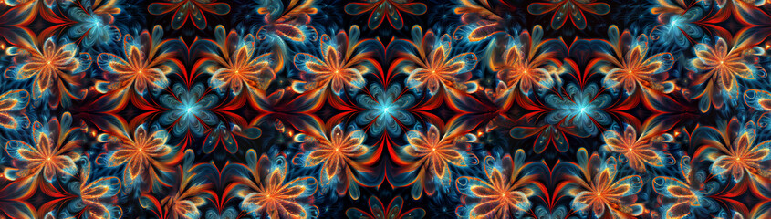 Wall Mural - Abstract floral pattern inspired by fireworks