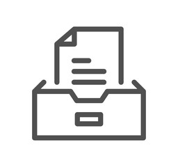 Poster - Document and paper icon outline and linear symbol.	
