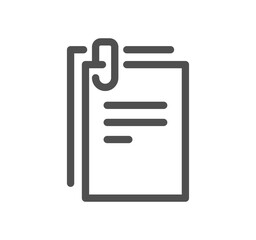 Poster - Document and paper icon outline and linear symbol.	
