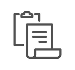 Poster - Document and paper icon outline and linear symbol.	
