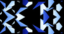 Render With Blue Black Geometric Triangles Background