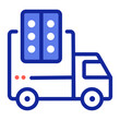drugs distribution delivery truck icon