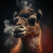 Portrait Of A Dark-Brown Camel