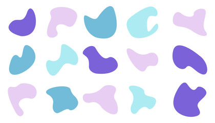 Poster - Colorful abstract blob shape set collection on white background. Vector illustration. EPS 10.