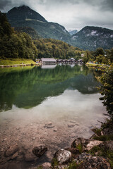 Wall Mural - Cloudy weather at Konigsee